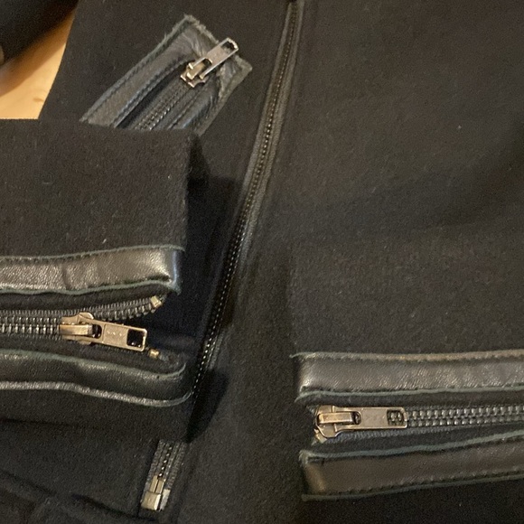 Obakki Moto Wool and Leather-Trimmed Jacket - Picture 14 of 16